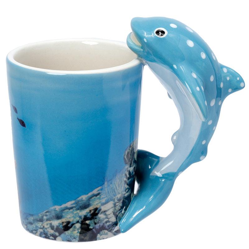 Fun Collectable Whale Shark Shaped Handle Ceramic Mug - DuvetDay.co.uk