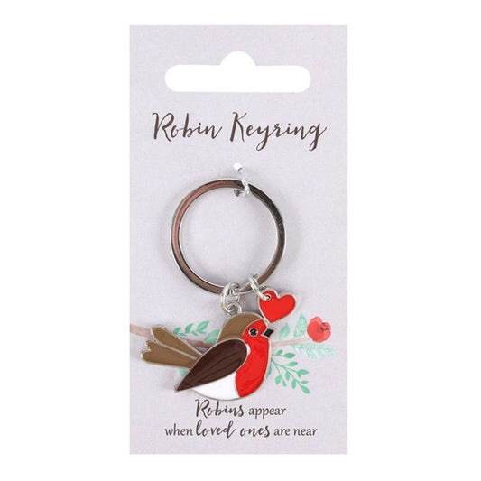 Garden Robin Keyring - DuvetDay.co.uk