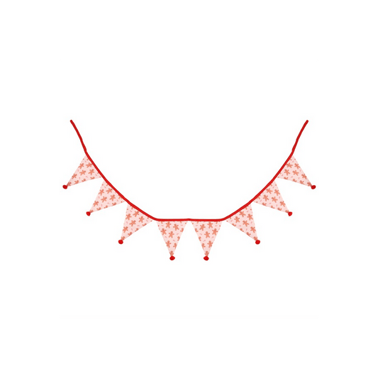 Gingerbread Print Fabric Bunting - DuvetDay.co.uk