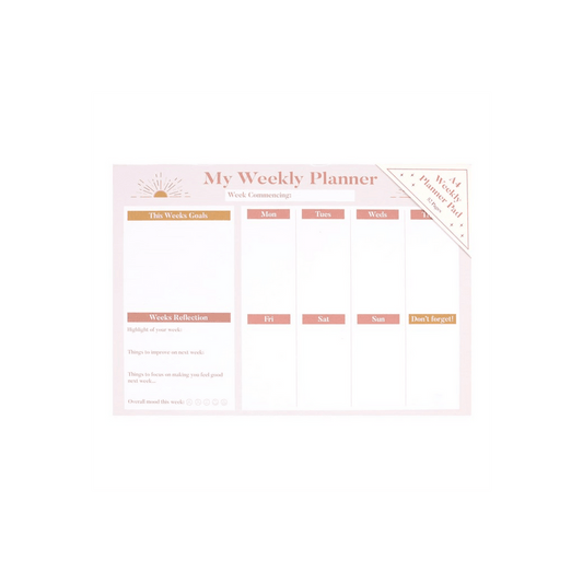 Good Vibes A4 Weekly Planner Pad - DuvetDay.co.uk