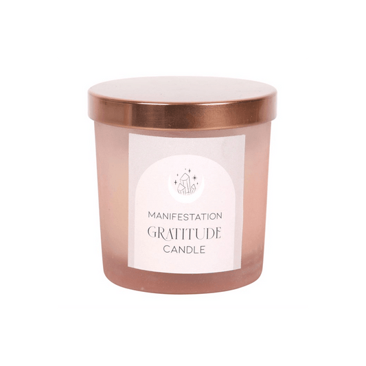 Gratitude Wild Rose Crystal Chip Candle - DuvetDay.co.uk