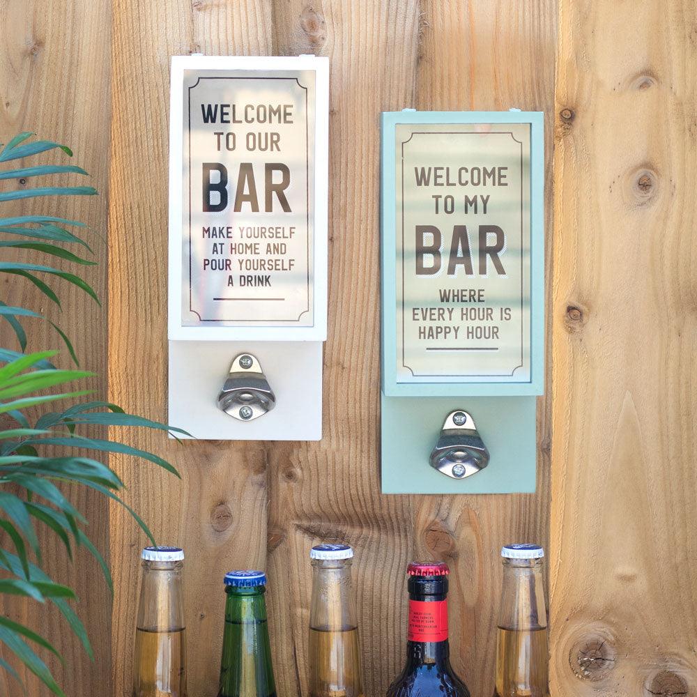 Green Garden Bar Bottle Opener Plaque - DuvetDay.co.uk