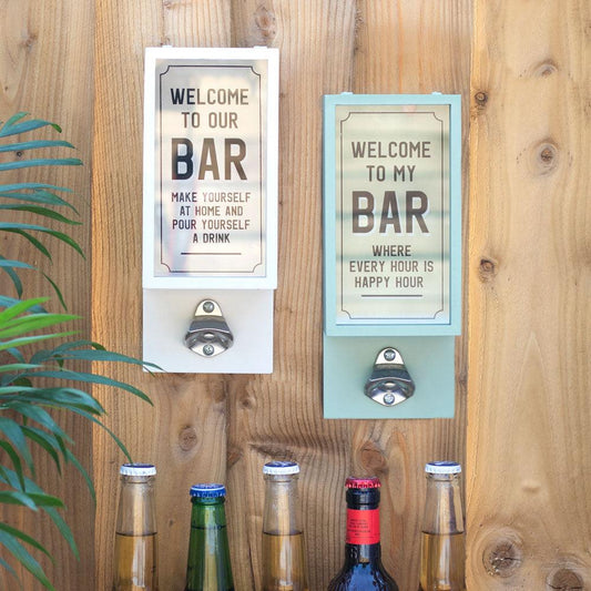 Green Garden Bar Bottle Opener Plaque - DuvetDay.co.uk