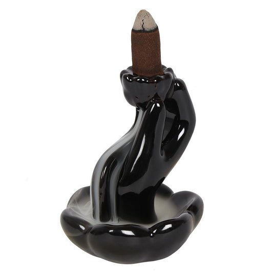 Hand & Lotus Flower Backflow Incense Burner - DuvetDay.co.uk