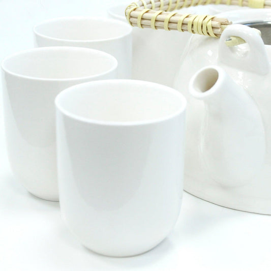 Herbal Teapot Set - Classic White - DuvetDay.co.uk