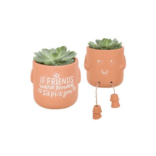 If Friends Were Flowers Sitting Plant Pot Pal - DuvetDay.co.uk