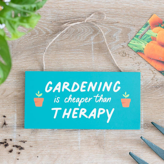 In the Garden Therapy Hanging Sign - DuvetDay.co.uk