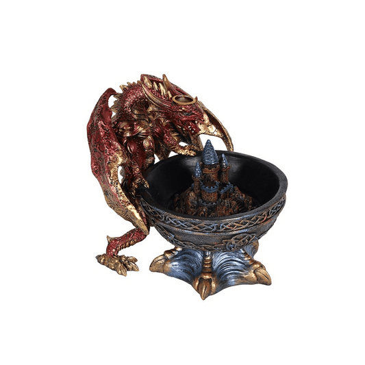 Large Dragon Bowl Backflow Incense Burner - DuvetDay.co.uk