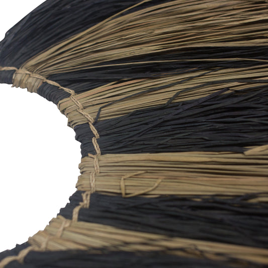 Large Seagrass Fan Wall Decor - Zebra - DuvetDay.co.uk