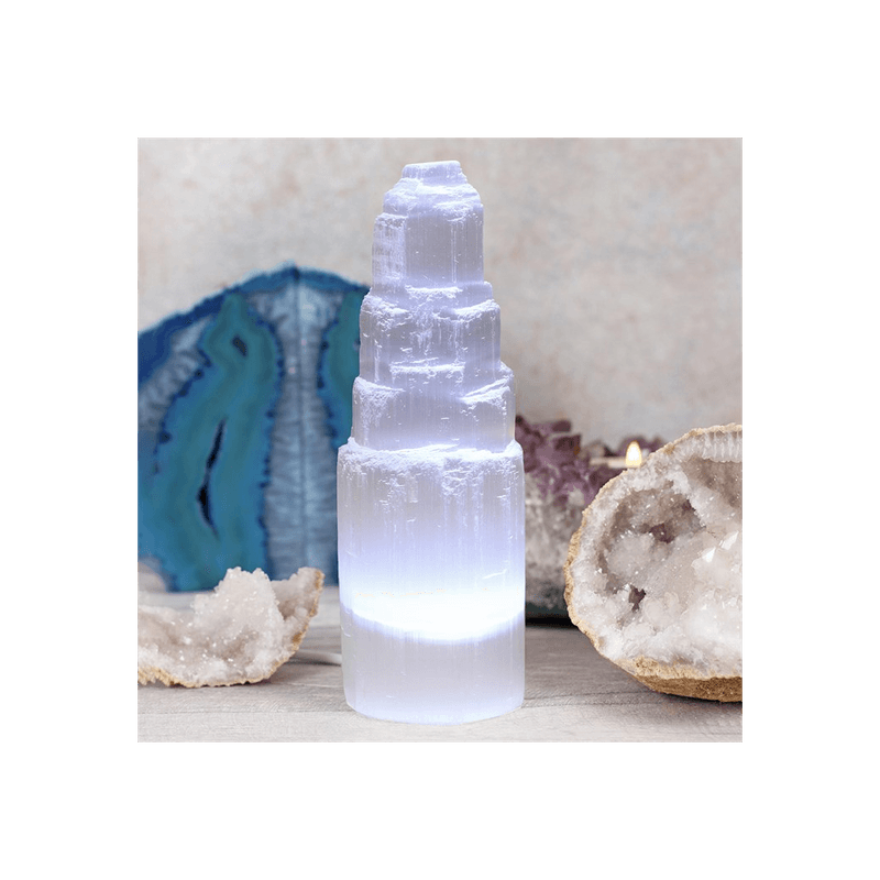 LED Selenite Mountain Lamp - DuvetDay.co.uk