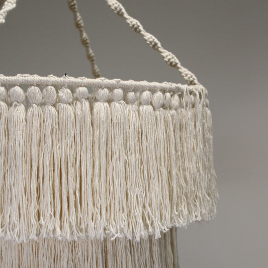 Macrame Soft Chandelier - Natural - DuvetDay.co.uk