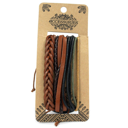 Mens Bracelet Sets - Tanned & Interesting (asst) - DuvetDay.co.uk