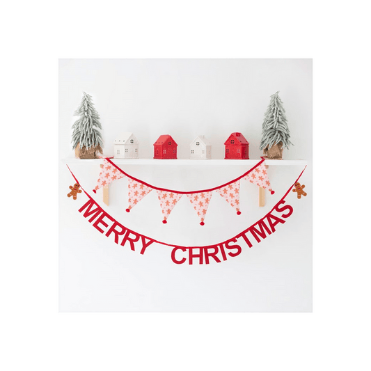 Merry Christmas Gingerbread Bunting - DuvetDay.co.uk