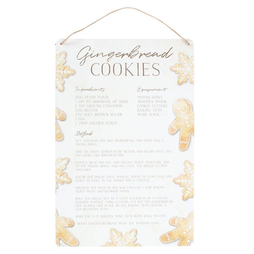 Metal Gingerbread Cookies Sign - DuvetDay.co.uk
