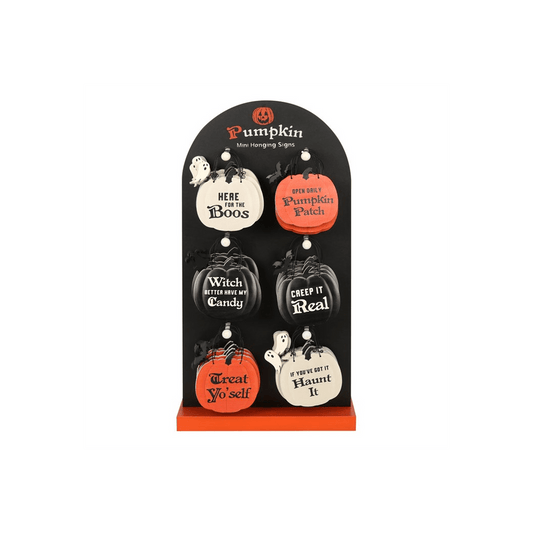 Mini Pumpkin Hanging Sign Display - DuvetDay.co.uk