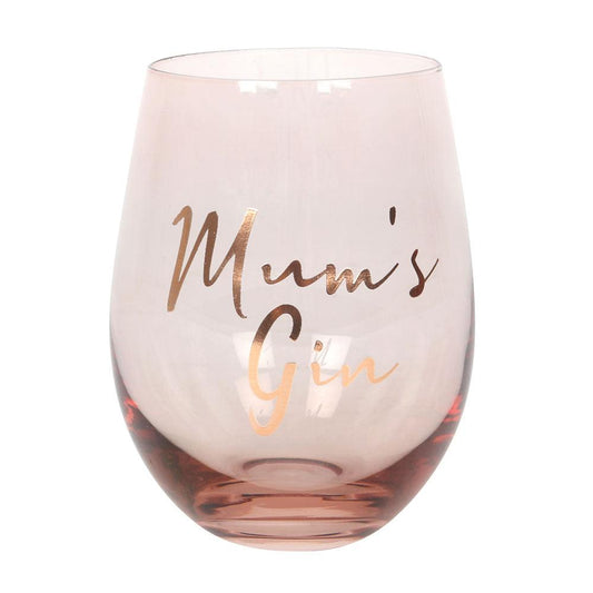 Mum's Gin Stemless Wine Glass - DuvetDay.co.uk