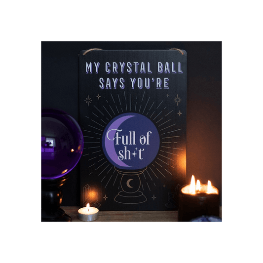 My Crystal Ball Says... Metal Sign - DuvetDay.co.uk