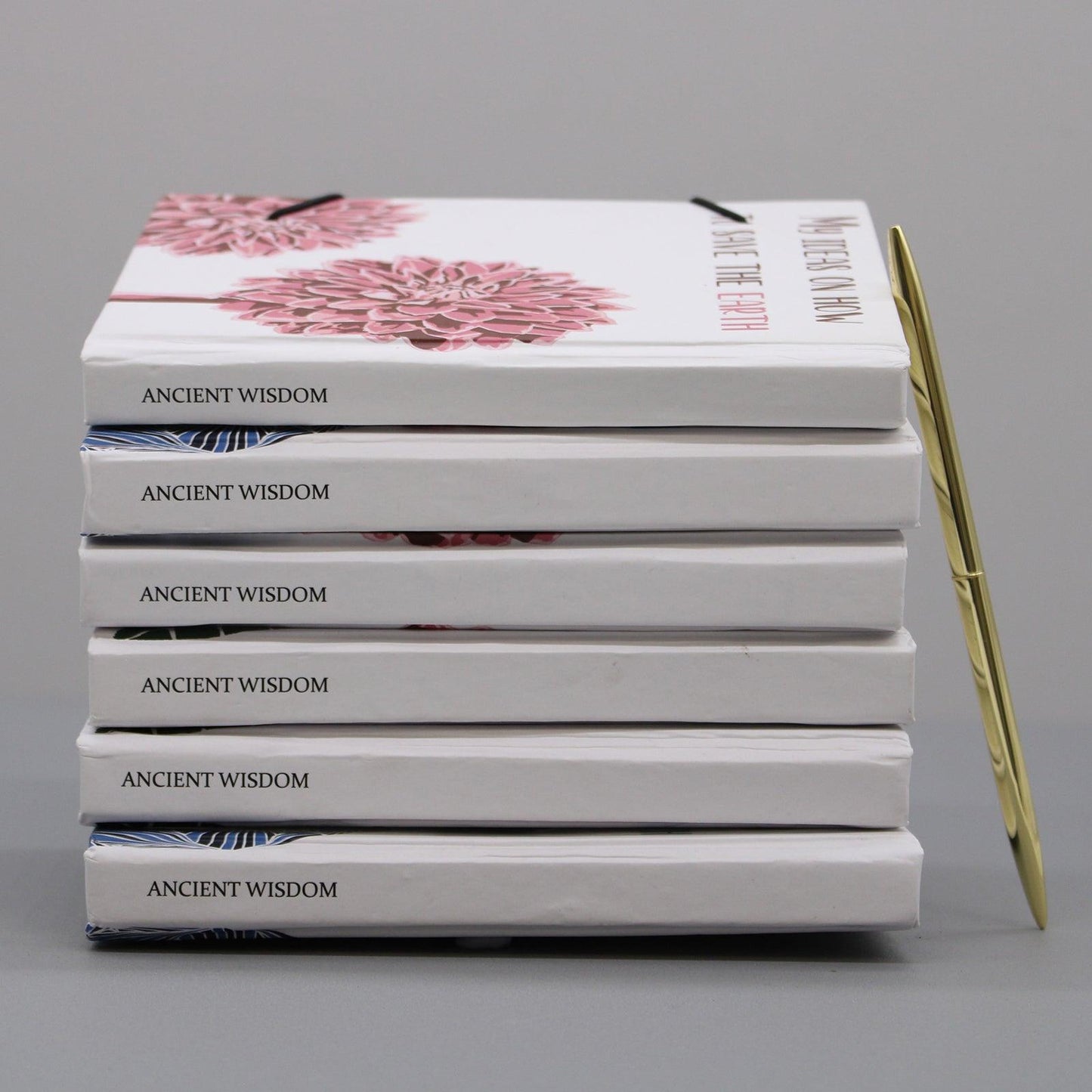 Notebook with strap - Flowers in the same garden - DuvetDay.co.uk