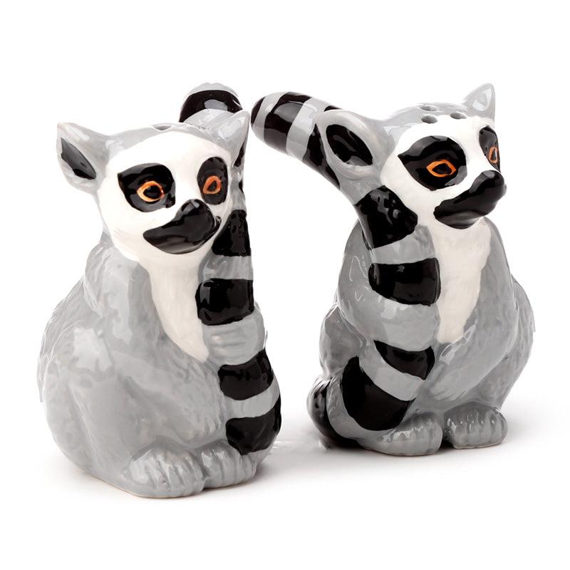 Novelty Ceramic Salt and Pepper - Lemur - DuvetDay.co.uk