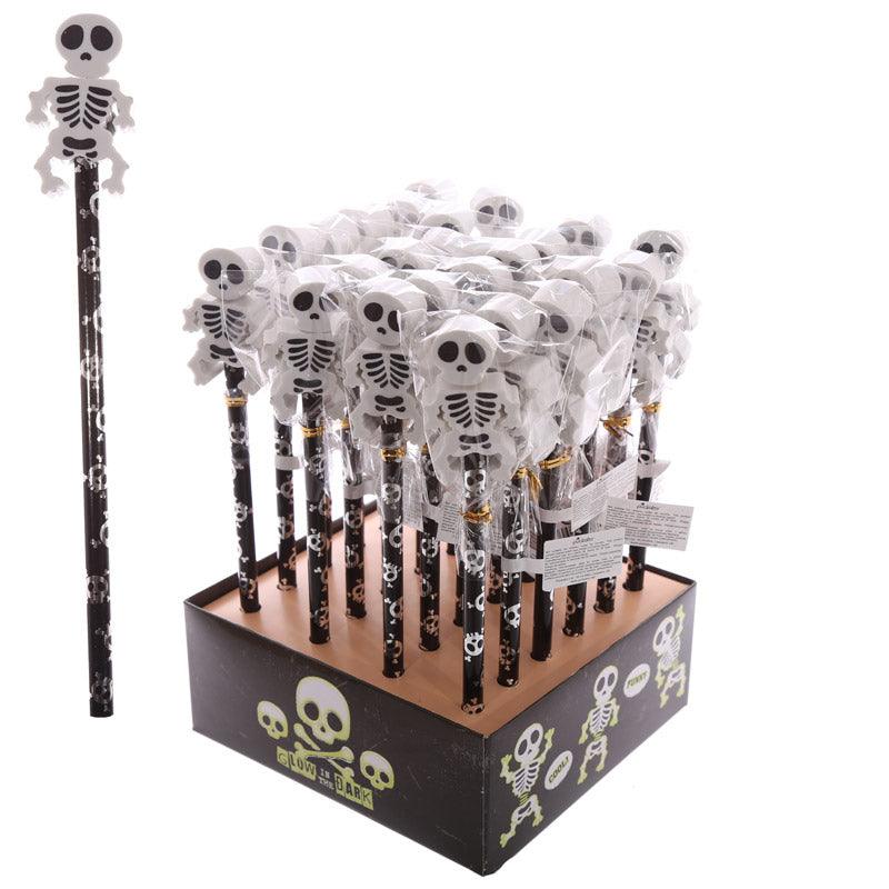 Novelty Kids Skeleton Design Pencil and Eraser - DuvetDay.co.uk