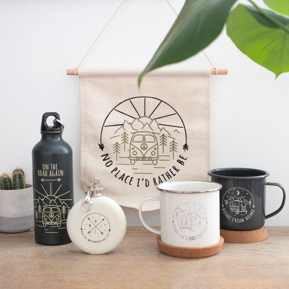 On The Road Again Metal Water Bottle - DuvetDay.co.uk