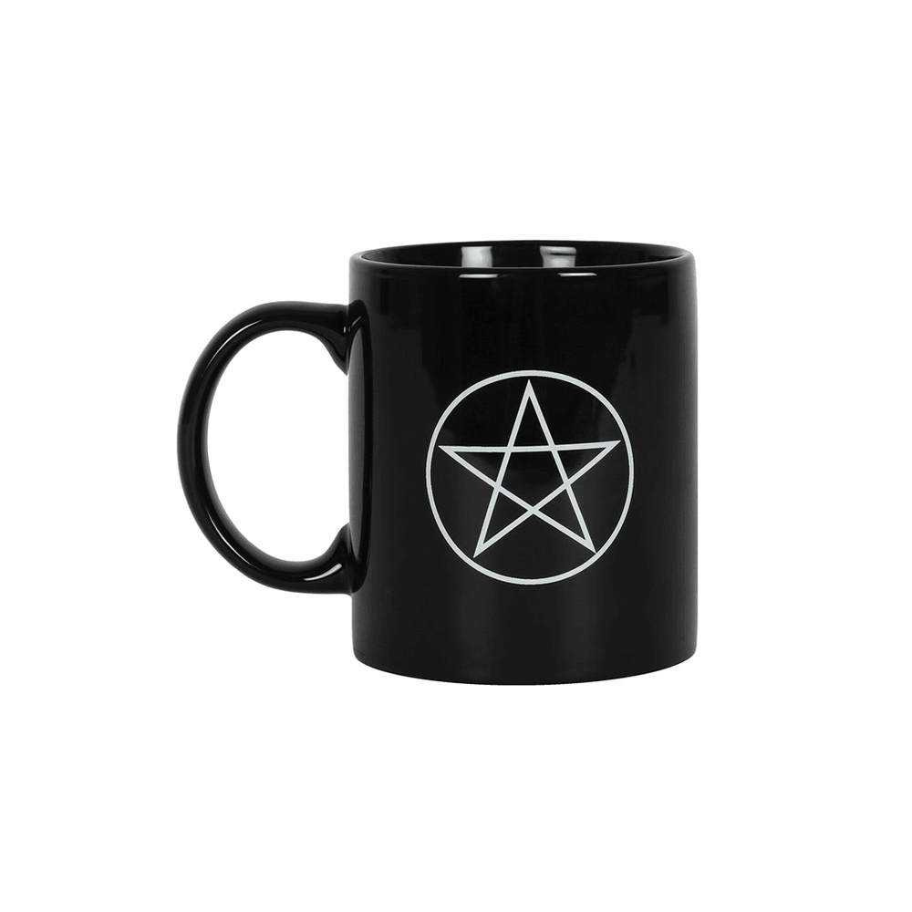 Pentagram Black Mug - DuvetDay.co.uk