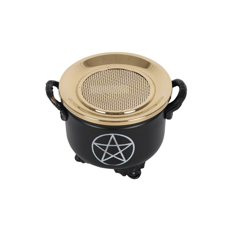 Pentagram Cauldron Resin Incense Burner - DuvetDay.co.uk
