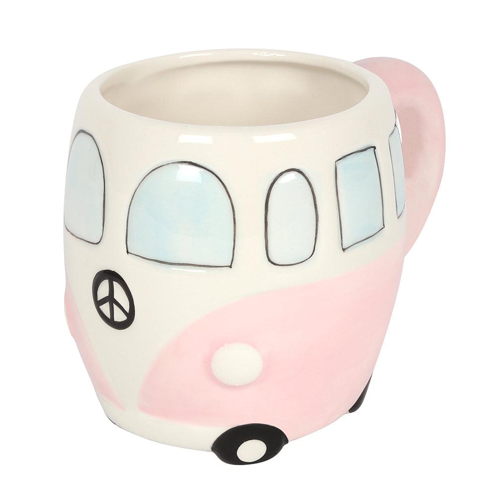 Pink Campervan Mug - DuvetDay.co.uk