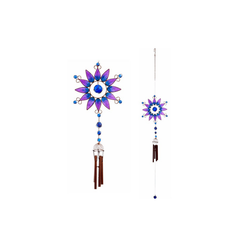 Purple Sunflower Windchime - DuvetDay.co.uk