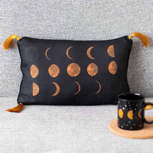 Rectangular Moon Phases Cushion - DuvetDay.co.uk