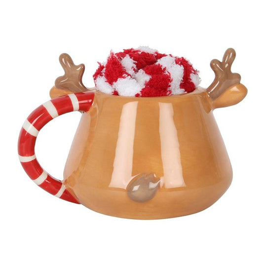 Reindeer Mug and Socks Set - DuvetDay.co.uk
