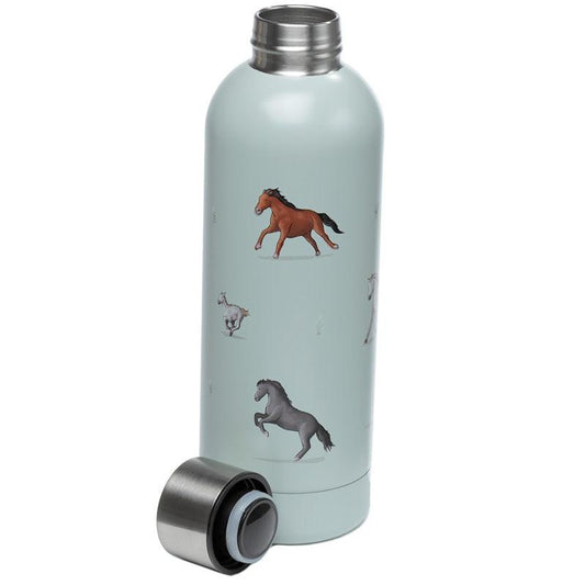 Reusable Stainless Steel Insulated Drinks Bottle 530ml - Willow Farm Horses - DuvetDay.co.uk