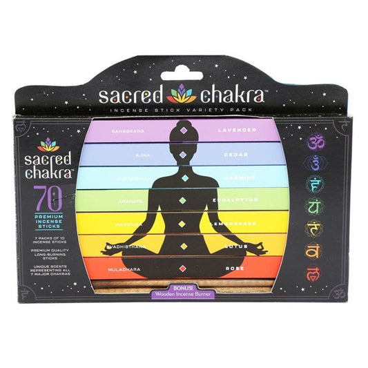 Sacred Chakra Incense Stick Gift Pack - DuvetDay.co.uk