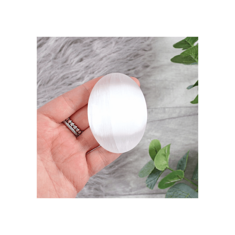 Selenite Palm Stone - DuvetDay.co.uk