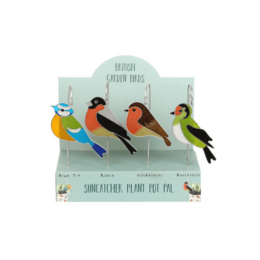 Set of 12 British Garden Birds Suncatcher Stakes - DuvetDay.co.uk