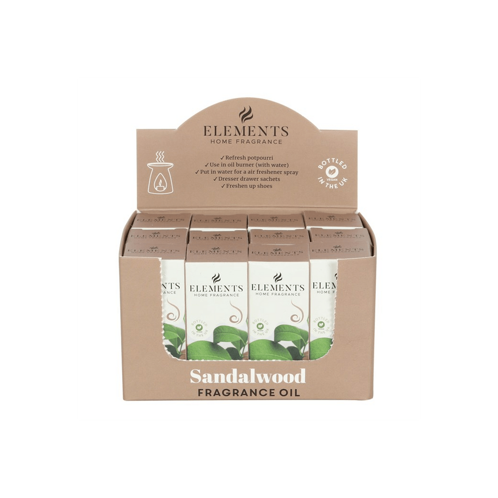 Set of 12 Elements Sandalwood Fragrance Oils - DuvetDay.co.uk