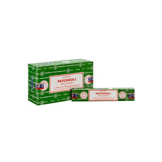 Set of 12 Packets of Patchouli Incense Sticks by Satya - DuvetDay.co.uk
