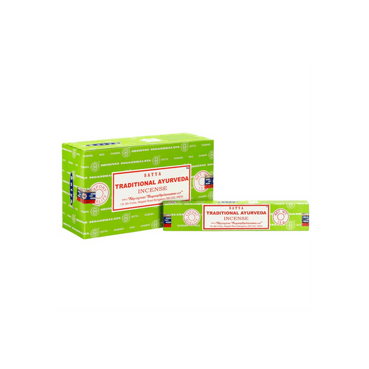 Set of 12 Packets of Traditional Ayurveda Incense Sticks by Satya - DuvetDay.co.uk