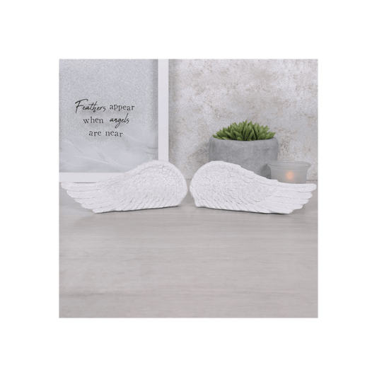 Set of 2 Glitter Standing Angel Wings - DuvetDay.co.uk