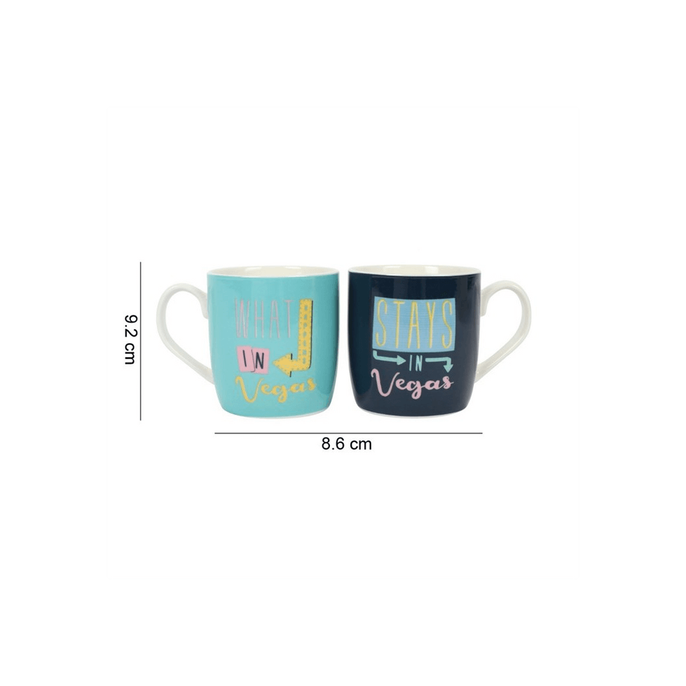 Set of 2 What Happens in Vegas Mugs - DuvetDay.co.uk