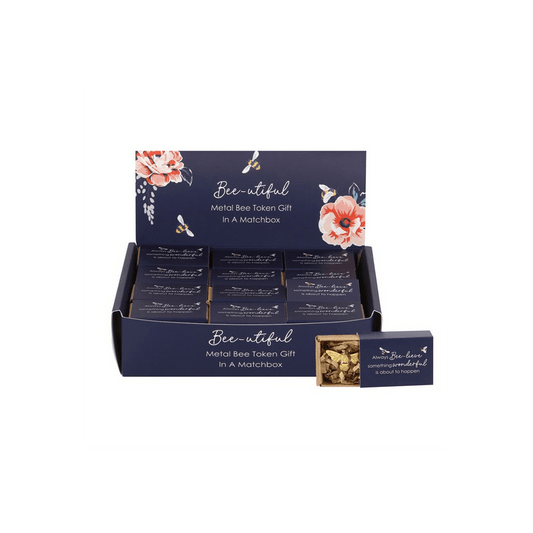 Set of 24 Bee-utiful Bee Matchbox Tokens - DuvetDay.co.uk