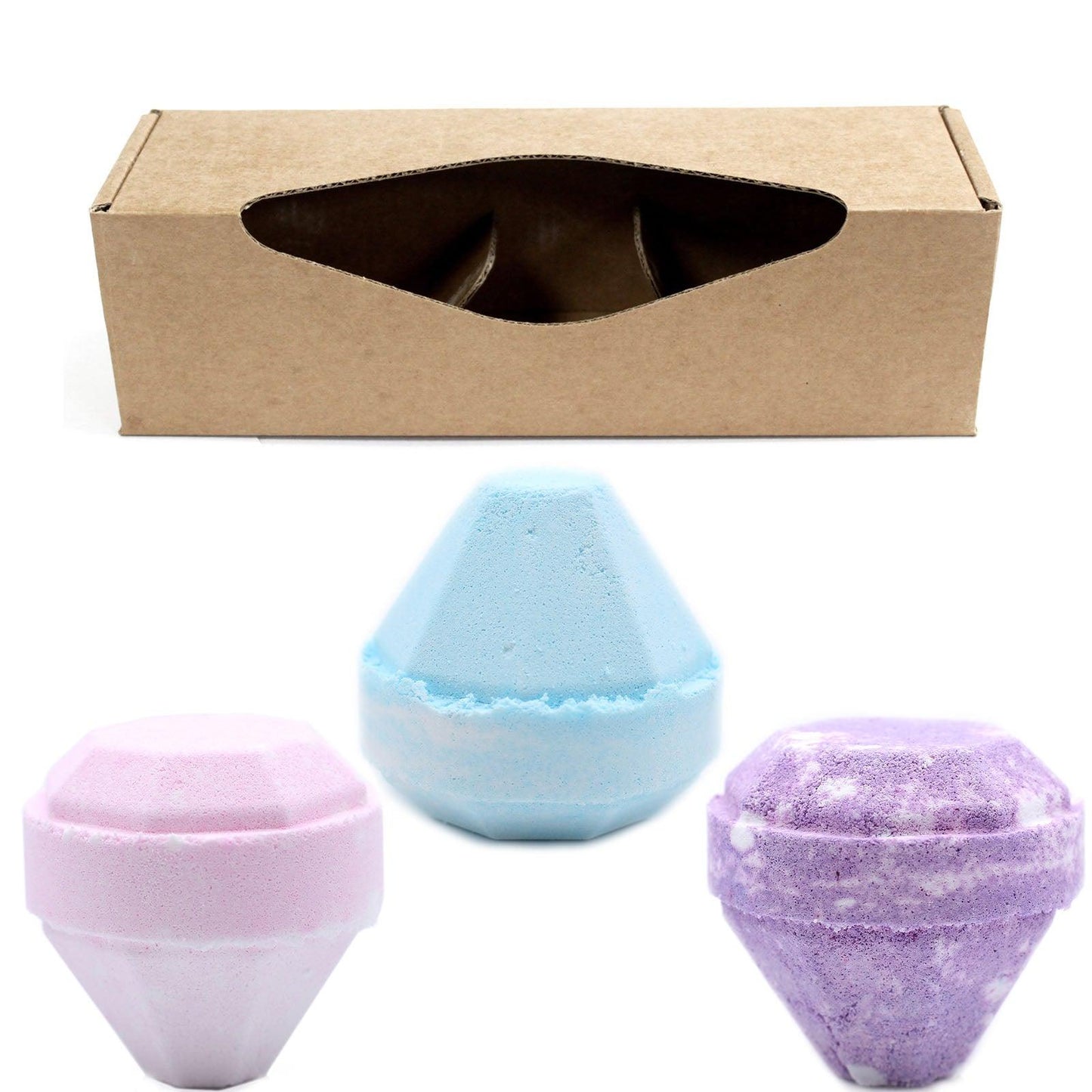 Set Of 3 Gemstone Bathbombs Gift Pack - Mix 1 - DuvetDay.co.uk