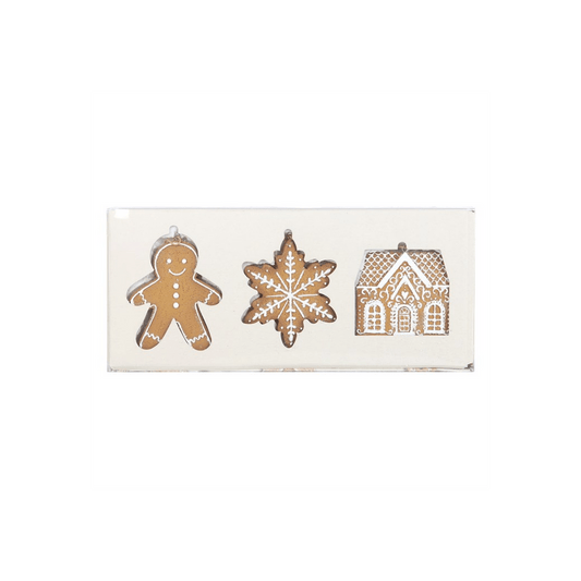 Set of 3 Hanging Gingerbread Decorations - DuvetDay.co.uk