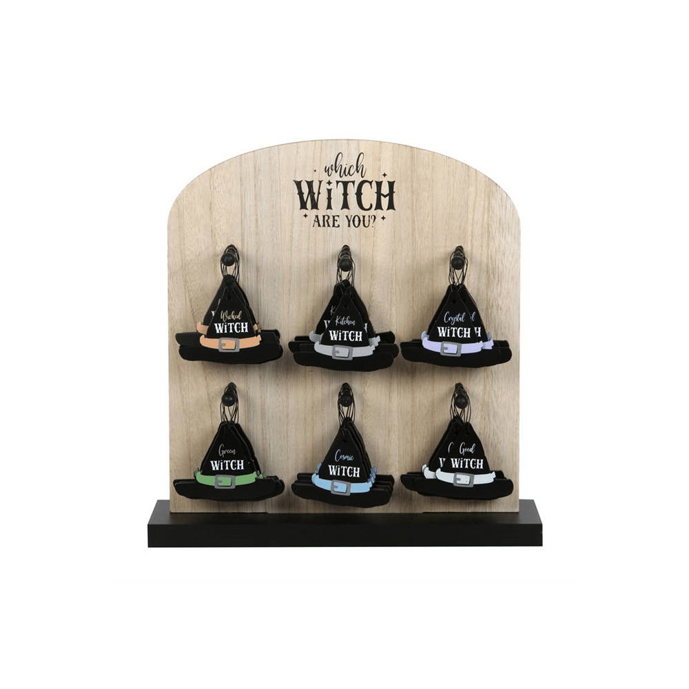 Set of 36 Witch Hat Mini Signs on Display - DuvetDay.co.uk