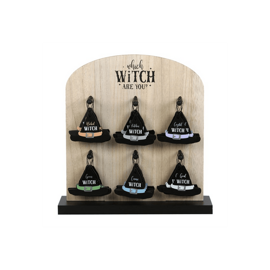 Set of 36 Witch Hat Mini Signs on Display - DuvetDay.co.uk