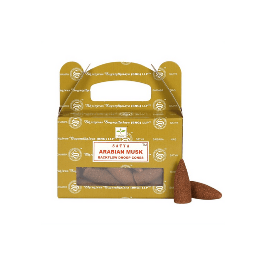 Set of 6 Packets of Arabian Musk Backflow Dhoop Cones by Satya - DuvetDay.co.uk