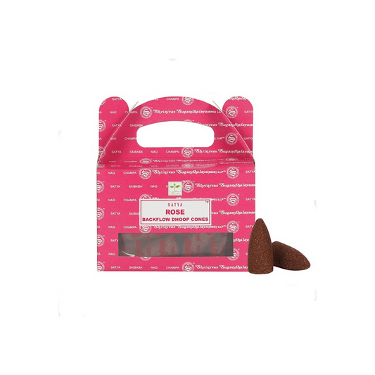 Set of 6 Packets of Satya Rose Backflow Dhoop Cones - DuvetDay.co.uk