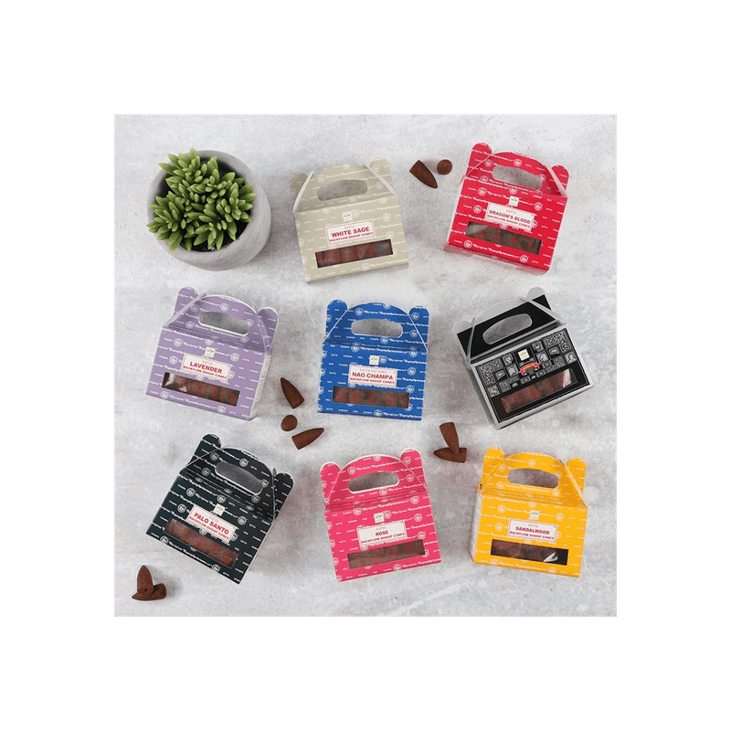 Set of 6 Packets of Satya Rose Backflow Dhoop Cones - DuvetDay.co.uk