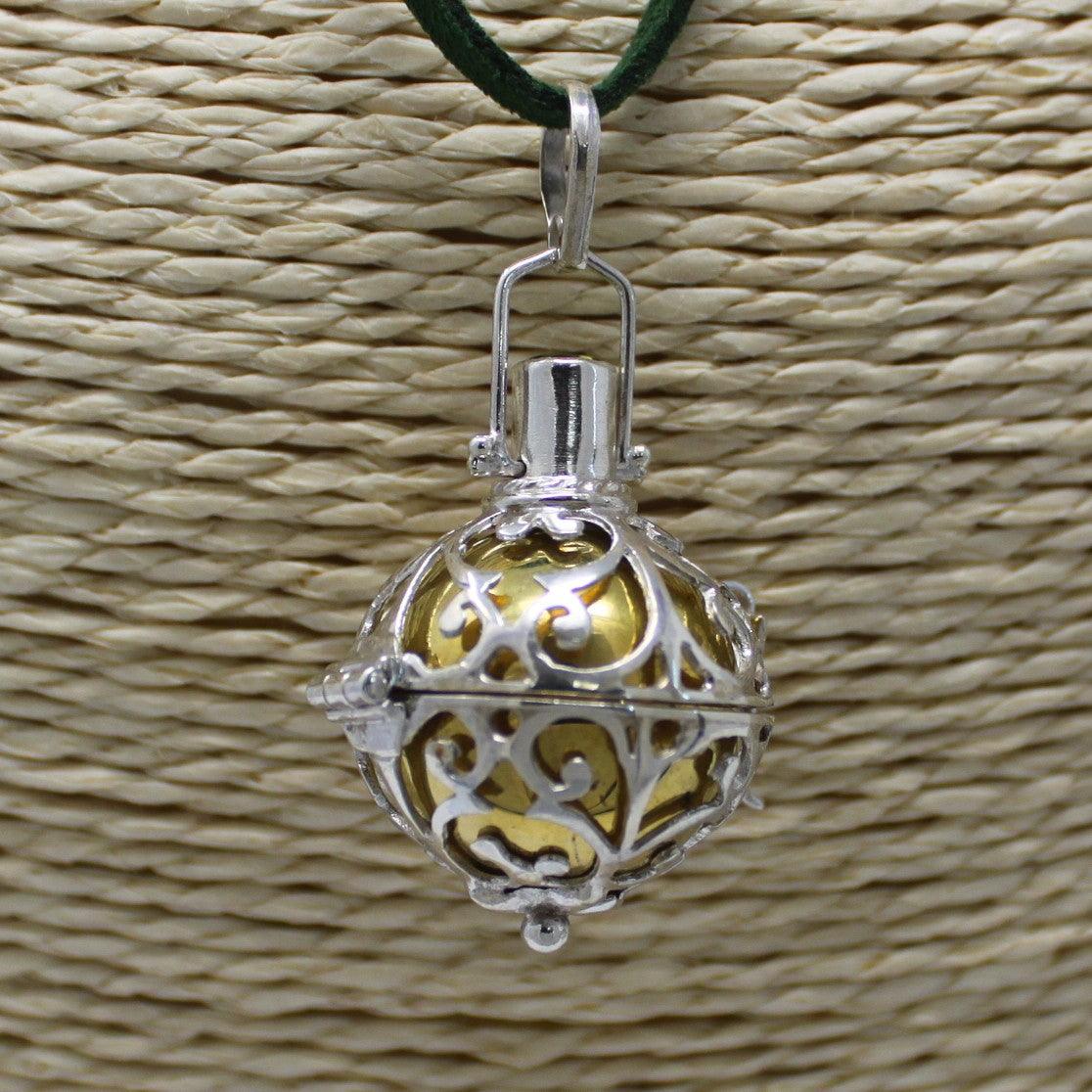 Silver Angel Bell - Healing - 23mm - DuvetDay.co.uk