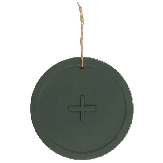 Silver Effect Terracotta Triquetra Plaque - DuvetDay.co.uk